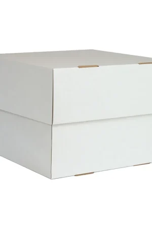 O'Creme White Square Corrugated Cake Box, 10" x 10" x 7" - Pack of 25 Special Offer