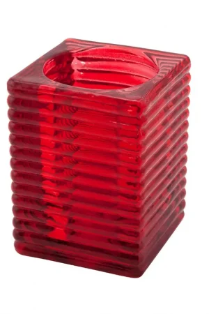 'Highlight' Candle Holder Red (6Pcs) Next Day Delivery