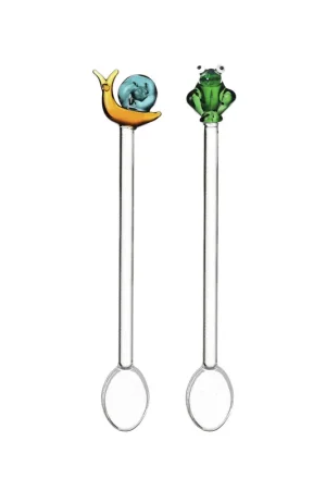 Time-Limited Spoon set 2 pcs, with snail and frog