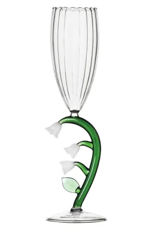 Instant Buy Champagne goblet optic with white flower