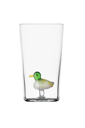 Fan Favorite Long drink glass with duck