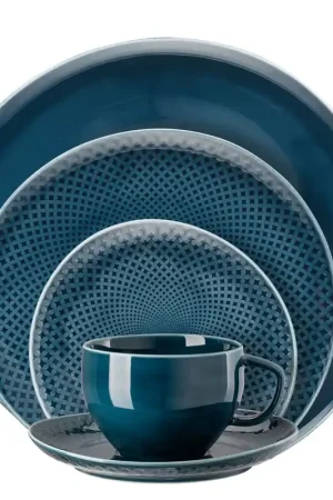 5 Piece Place Setting, Ocean Blue | Junto | Rosenthal Shop Modern