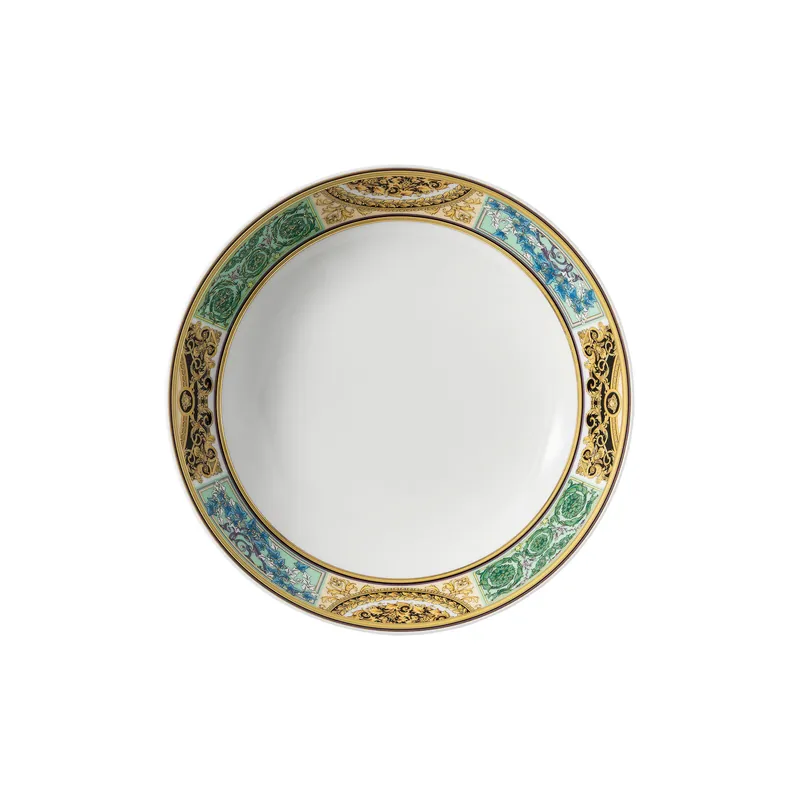 Rosenthal Porcelain, Rim Soup, 8 2/3 inch, Barocco Mosaic Barocco Mosaic Money Back Guarantee