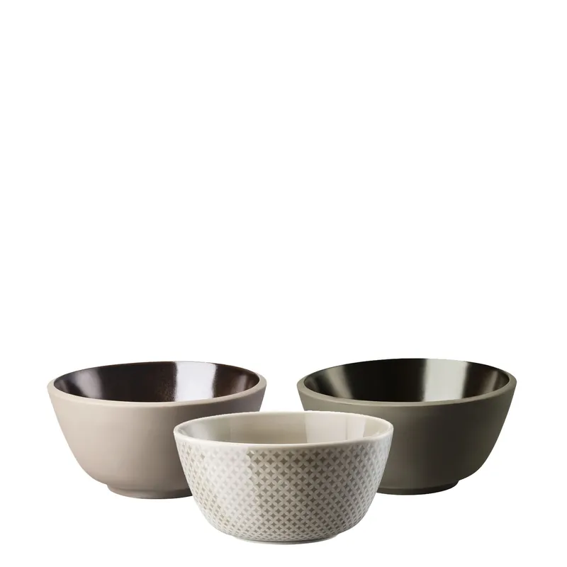 3 Piece Cereal Bowl Set |Junto Porcelain & Stoneware| Rosenthal Limited Offer
